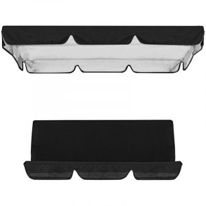 Toile de Balancelle de Jardin avec Toit et Coussin,Toit De Rechange pour Balancelle Balan&ccedil;oire De Jardin 2-3 Places,Impermeable Couverture Auvent