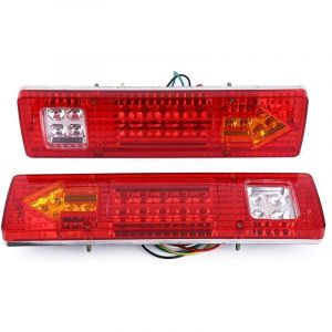 kit Feux Remorque Led, Lot de 2 feux arrière 19 LED pour voiture, camion, remorque, van - Étanche 12 V