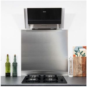 Alucouleur - Cr&eacute;dence Inox Bross&eacute; h 60 cm x l 120 cm de 1mm