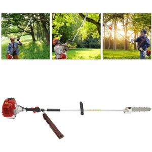 4 In1 Taille-haies &agrave; essence portatif &agrave; dos D&eacute;broussailleuse Elagueuse sur perche