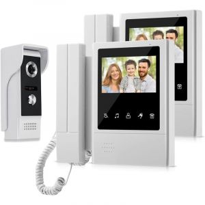 4.3'' TFT couleur c&acirc;bl&eacute;e vid&eacute;o intercom t&eacute;l&eacute;phone de porte syst&egrave;me de sonnerie pour la maison 700TVL IR vision nocturne cam&eacute;ra ext&eacute;rieure t&eacute;l&eacute;phone