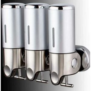 Distributeur de savon mural 3 x 500 ml, distributeur de savon liquide, distributeur de shampoing, distributeur de savon &agrave; pompe, distributeur de