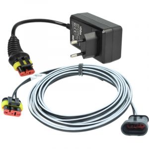 vhbw 1x Alimentation, 1x C&acirc;ble basse tension 3 m compatible avec McCulloch ROB R800, R600, R1000, R1000 (2017), R600 (2017) tondeuse &agrave; gazon