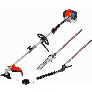Mediawave Store - D&eacute;broussailleuse thermique 4 en 1 kraftroyal Taille-haie 2T 43cc 1.7CV