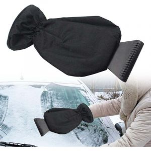 [JAMAIS UTILIS&Eacute;] Grattoir Vitre Voiture avec Gant, Grattoir &agrave; Glace avec Gant Raclette Pare Brise, Glace Gratte Glace Voiture Professionnel, Noir