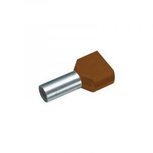 Vogt Verbindungstechnik - embout double d'extrémité de câble 470814D 10 MM² 12 mm partiellement isolé marron 100 pc(s)