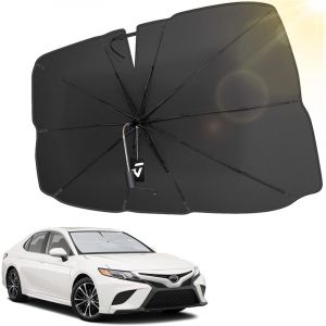 Pare Soleil Voiture Pare Brise Avant, Parapluie Pare-Soleil de Pare-Brise Auto Anti-UV Pratique et Pliable Universel pour la Plupart des Voitures