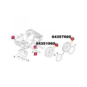 Karcher - roue seule diam 180 longueur essieu 377 mm pour nettoyeur haute-pression 64351960