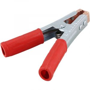 Une pince de mise &agrave; la terre rouge, pince crocodile &agrave; ressort, pour soudage, 15 x 10 cm