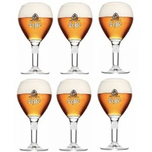Lot de 6 grands verres Leffe - 50 cl - Nouveau mod&egrave;le - Neufs