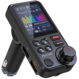 &Eacute;metteur FM 5.0 sans fil, r&eacute;cepteur Bluetooth, lecteur MP3, chargeur rapide QC3.0, kit mains libres pour voiture