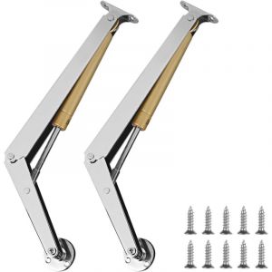 Lot de 2 v&eacute;rins &agrave; gaz 200 N/PC - Charni&egrave;res &agrave; fermeture douce - Pour clapet, tatami, coffre &agrave; jouets - Armoire suspendue