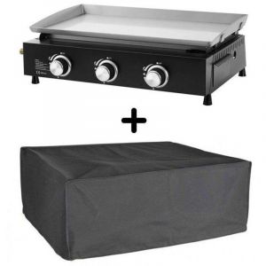 Plancha a gaz - Cookingbox - Cuenca - 3 br&ucirc;leurs - Surface de cuisson : 61 x 35 cm - Cuve en acier