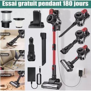Aspirateur à bâton portable sans fil autonome 6000W vertical 6in1 40Kpa Réglable