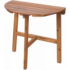 Jamais utilisé] Table pliante HHG 576, table de jardin balcon, In-/Outdoor pliable bois acacia certifié mvg 71x70x34cm