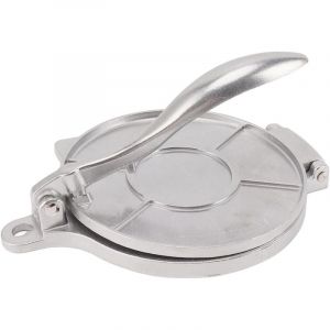 Presse &agrave; tortillas, machine &agrave; tortillas en alliage d'aluminium, presse &agrave; tortillas manuelle, adapt&eacute;e &agrave; la fabrication de pizzas (20 cm argent).