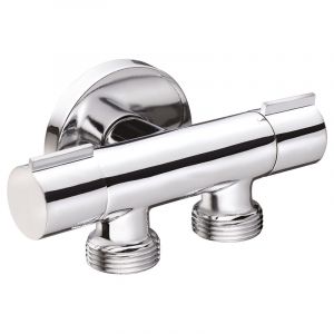 Robinet &agrave; faible encombrement avec 2 raccords pour lave-linge - Idrhaus