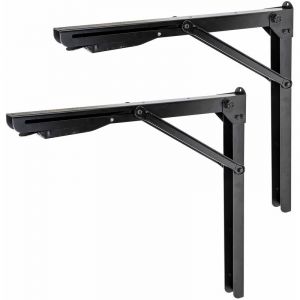 Support mural pliant - Lot de 2 supports pour table murale - Equerre