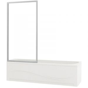 SILLA Pare-baignoire VESTON 1 volet, fixe, 80x150 cm, Chrom&eacute;