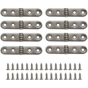 Charniere 8 Pi&egrave;ces avec Vis de Charni&egrave;re,Charniere Porte, Charniere Porte Placard, pour Bo&icirc;te en Bois, Bo&icirc;te &agrave; Souvenirs, Bo&icirc;te de Rangement, Coffre
