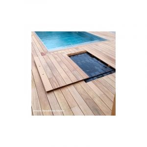 Sud Bois - Pack Lame de Terrasse Bois Exotique Garapa kd 21x145 Lisse 1er Choix - Longueur 0,95 m - Lot de 210 pi&egrave;ces