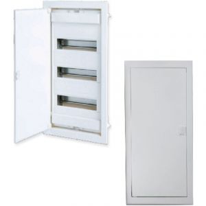 Tehnoplast - Tableau électrique encastré 39 modules 3 rangées ( 3x13 m) - porte Métallique blanche