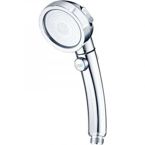 Pomme de douche, pommeau de douche filtr&eacute;, pommeau haute pression, 3 modes de jet, surpresseur, amovible pour un nettoyage facile, argent