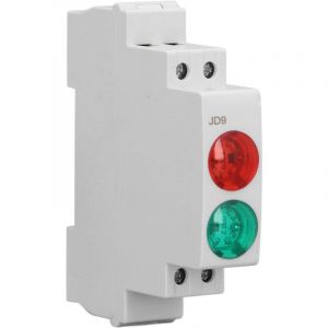 Conception &agrave; Double Lumi&egrave;re, Lampe de Signalisation Rouge Vert Voyant LED pour Bo&icirc;te de Distribution CNC AC DC, Gain de Place, Montage sur Rail