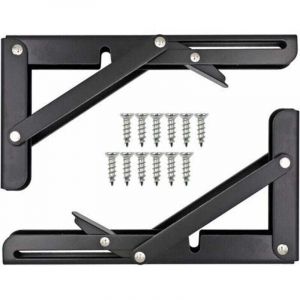 Neige-Equerre Pliable Etagere, XU,Tablette Murale Rabattable,Equerre Pliable Charge Lourde Consoles et Taquets pour &eacute;Tag&egrave;Res Utilis&eacute; Destin&eacute; &agrave;