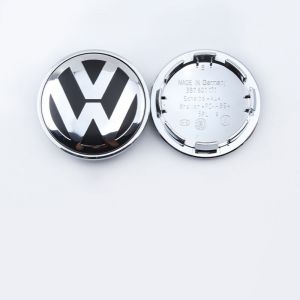 4 pi&egrave;ces cache-moyeux 65mm pour Volkswagen, couvre-centre de jante avec logo auto, accessoire tuning pour roues de voiture