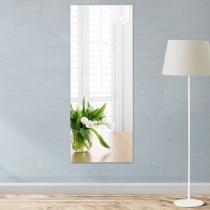 Miroir Autocollant 40 x 122 cm Miroir Adhésif Flexibles Carreaux de Miroir 0.3mm D'épaisseur Feuilles de Miroir Acryliques Autocollants de Miroir