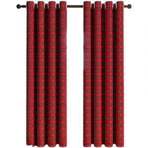 Rideaux &agrave; Motif Vichy et Tartan &Eacute;cossais - Panneau D&eacute;coratif pour Fen&ecirc;tre - Filtre Lumi&egrave;re - Style Maison de Campagne