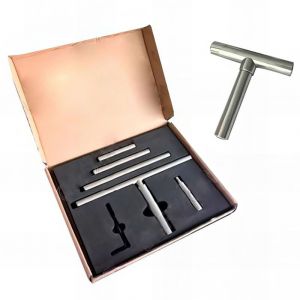 4 Supports d'outils droits pour tour &agrave; bois Q. interchangeable 16,05 x 76,2 mm - 25 x 127 mm