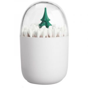 Porte-cure-dents mignon porte-crochet en coton distributeur de cure-dents bo&icirc;te de rangement Portable r&eacute;utilisable avec couvercle anti-poussi&egrave;re