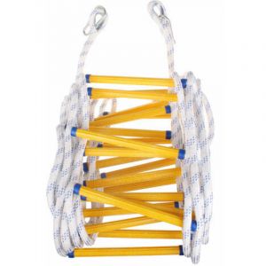 Echelle de Corde D'&eacute;vacuation de Feu 10M Echelle de S&eacute;curit&eacute; Incendie R&eacute;sistant avec Mousquetons