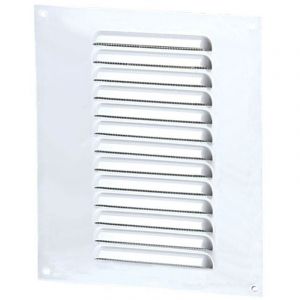 Winflex Ventilation - Grille aération rectangle 150x210mm 54cm2 - Alu blanc + anti-insecte - Winflex