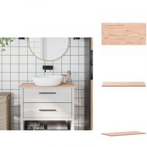 Comptoir de salle de bain 80x40x1,5 cm bois massif de h&ecirc;tre - Plan De Travail Cuisine - Comptoir Salle De Bain - Bois Massif - Hetre - Meubles Salle