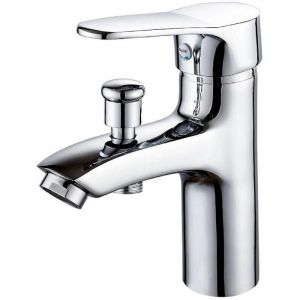 Robinet baignoire robinet monotrou &agrave; double usage chaud et froid Alliage Mitigeur de douche, robinet salle bain douche