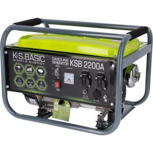 Könner&söhnen - Le groupe électrogène à essence ksb 2200A, puissance maximale de 2200 w, démarrage manuel, puissance du moteur 7 ch, régulateur de