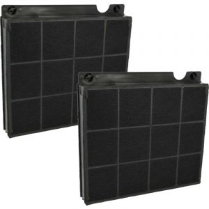 2x Filtres &agrave; charbon actif compatible avec De Dietrich AD790XE1, DHD1178X, DHD365, DHD365XP1, DHD369XP1, DHD375, DHD377 hotte aspirante - Vhbw