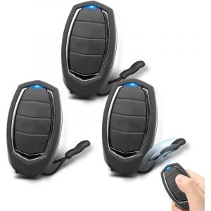 T&eacute;l&eacute;commande Portail 433,92 MHz Compatible avec MOTORLINE Falk MX4SP MXS4SP MX5SP RCM DSM, Bip Portail Porte De Garage, Noir, Lot de 3