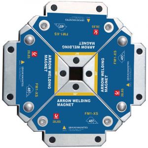 Aimant Soudure 4 PCS Soudure Aimant Force de Maintien 13kg de Soudure Equerre de Support Positionneur Magn&eacute;tique 45&deg; 90&deg; 135&deg; Outils de Localisation