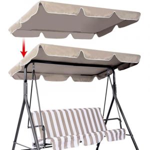 Toit de Rechange pour Balancelle de Jardin 2 Places, Universel Toile de Rechange pour Balancelle Jardin Exterieur, Imperm&eacute;able Protection uv Housse