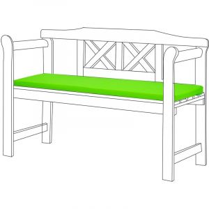 Coussin de banc d'extérieur 2 places, coussins de banc de terrasse résistants à l'eau avec rembourrage en fibres, 117x39x5 cm coussins amovibles pour