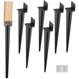 TolleTour Support de poteau 70 cm 6X douille &agrave; enfoncer ancrage au sol manchon de sol