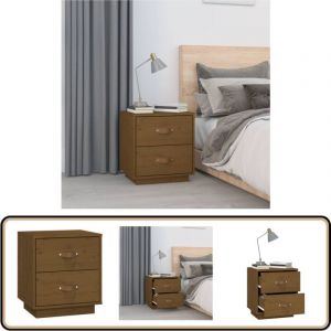 Vidaxl - Table de chevet Marron miel 40x34x45 cm Bois de pin massif - Table De Chevet - Meuble Chambre - Commode - Tiroir - Bois De Pin
