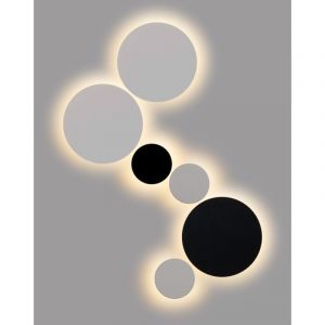 Barcelona Led - Applique circulaire 'Eclipse' 12W - Puce Samsung - Lumière - Noir
