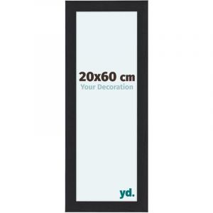 Yd. - Cadre photo 20x60 - Noir Grain de Bois - mdf - Como