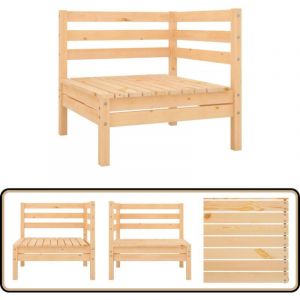 Vidaxl - Canapé d'angle de jardin Bois de pin massif - Canapé D'angle - Mobilier De Jardin - Salon De Jardin - Meubles En Bois - Chaise Longue