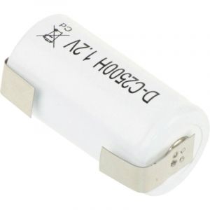 Mexcel - D-C2500B Pile rechargeable spéciale LR14 (c) cosses à souder en u, flat-top NiCd 1.2 v 2500 mAh